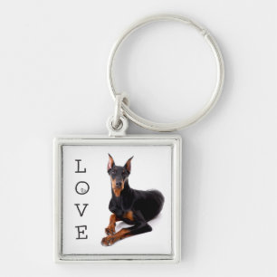 Porte-clés Chien Doberman Pinscher