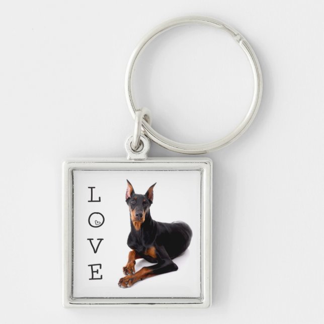 Porte-clés Chien Doberman Pinscher (Devant)