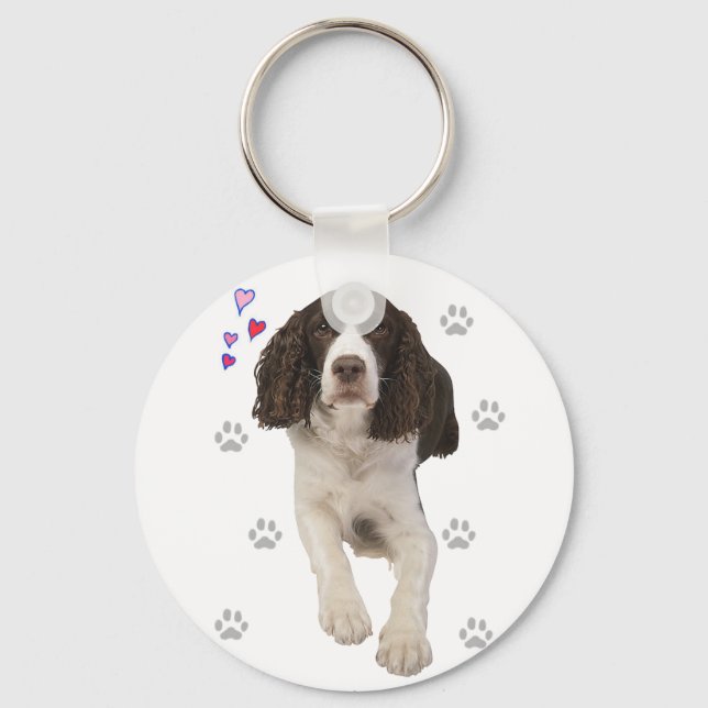 Porte-clés Chien espagnol Springer anglais (Recto)