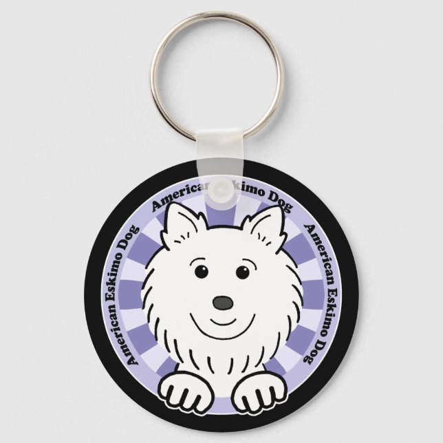 Porte-clés Chien Esquimau Américain (Recto)