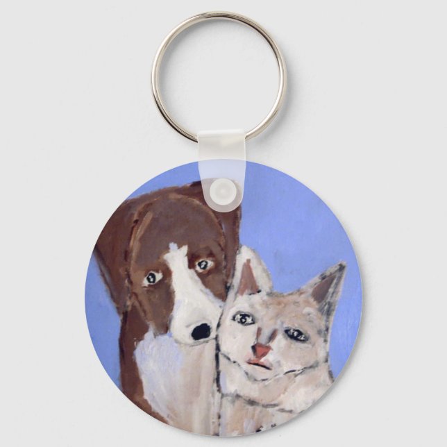 Porte-clés chien et chat par eric ginsburg (Recto)