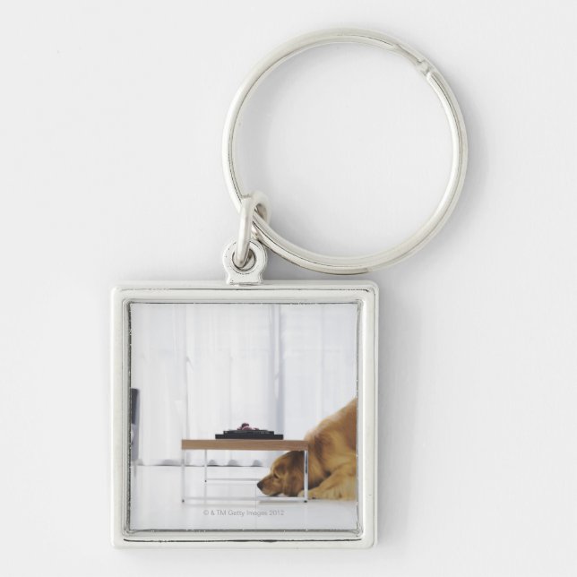 Porte-clés Chien et table (Devant)