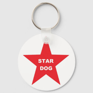 Porte-clés Chien étoile porte - clé sur Red Star