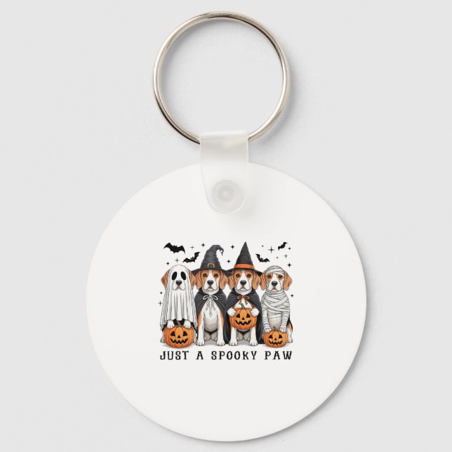 Porte-clés Chien fantôme Beagle mignon Halloween Thanksgiving (Recto)