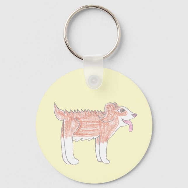 Porte-clés Chien heureux (Recto)