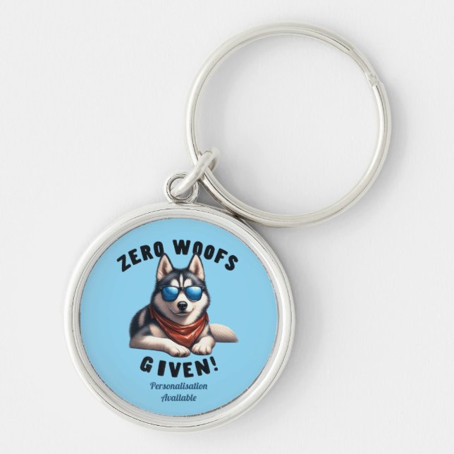 Porte-clés Chien Husky Cool Zéro Aboiements Donnés  (Devant)