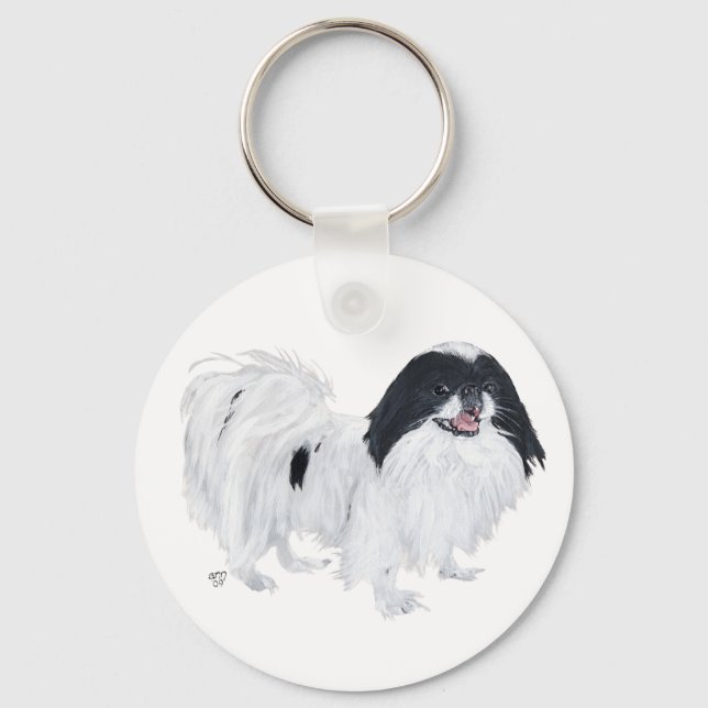 Porte-clés Chien Japonais Chin (Recto)