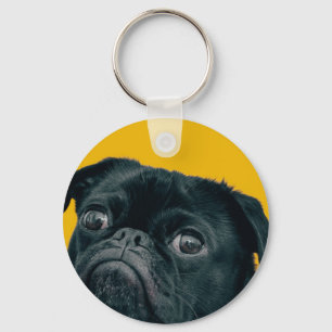 Porte-clés chien jaune