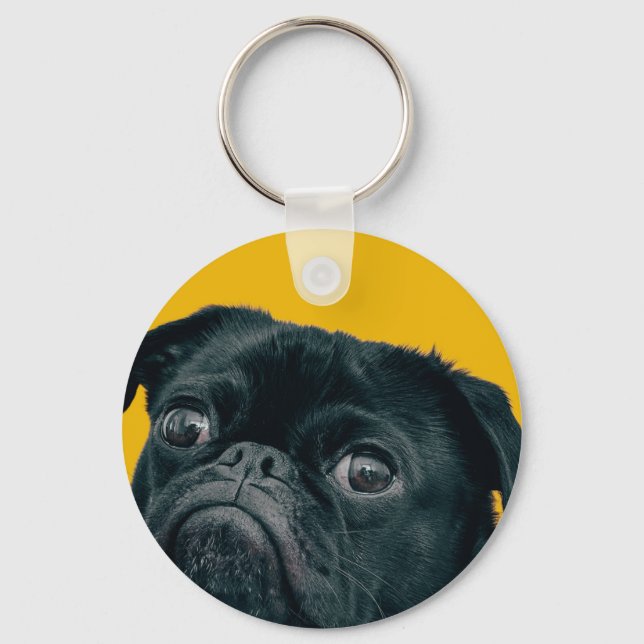 Porte-clés chien jaune (Recto)