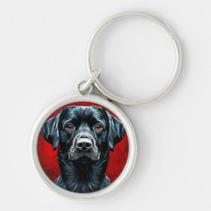 Porte-clés Chien labrador noir