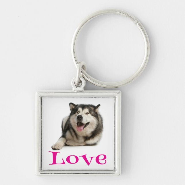 Porte-clés Chien Malamute d'Alaska (Devant)