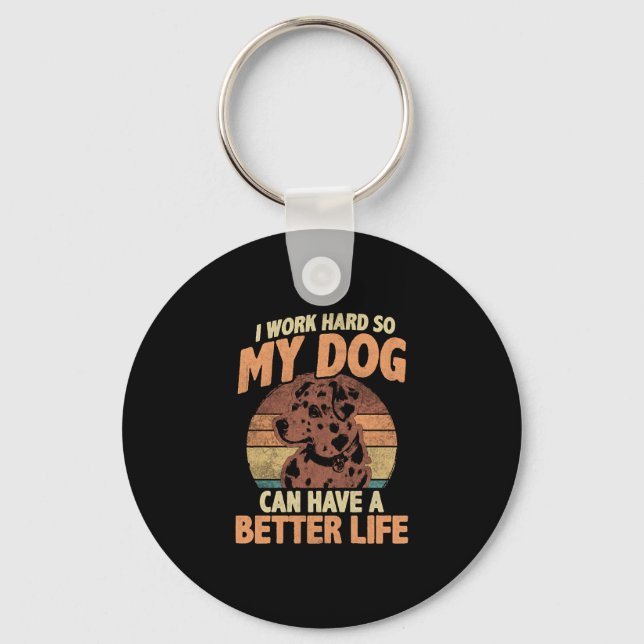 Porte-clés Chien Maman & Papa Motivational Animaux Conception (Recto)