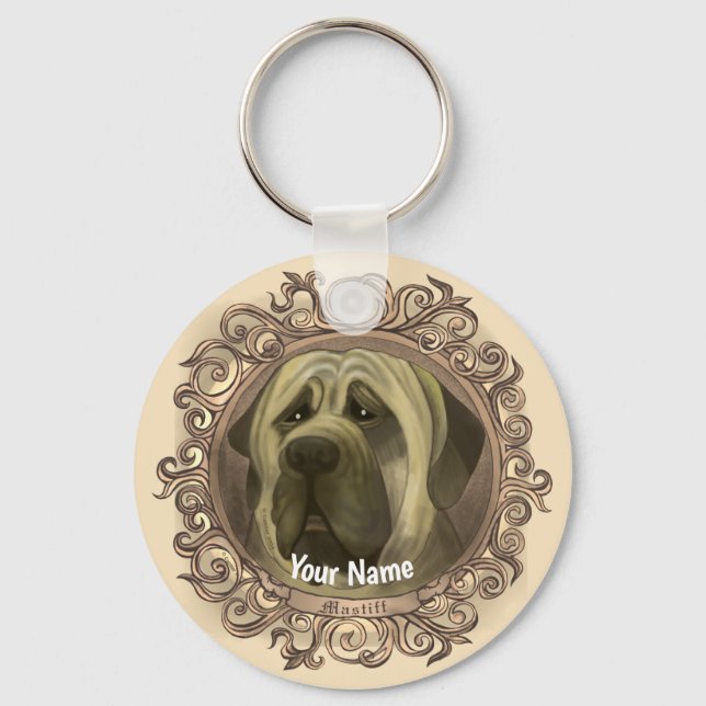 Porte-clés Chien Mastiff (Recto)