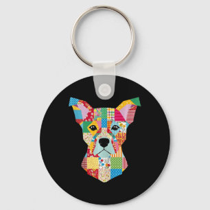 Porte-clés Chien Motif De Quilt Pour Coudre De Quilter Lover