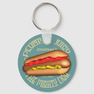 Porte-clés Chien puissant Hotdog personnalisé