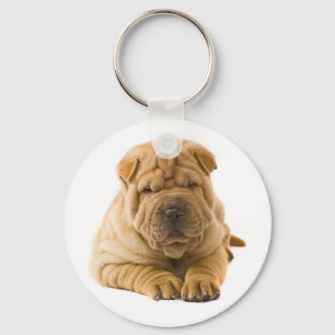 Porte-clés Chien Puppy Shar Pei Chinois Amour