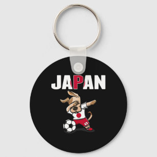 Porte-clés Chien qui fait dabbing Japon Maillot de supporters