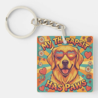 Porte-clés chien Retriever doré drôle