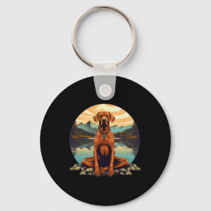 Porte-clés Chien Rhodesian Ridgeback Méditation Yoga 