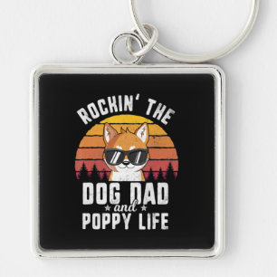 Porte-clés Chien Rockin papa et vie de chiot shiba inu cade