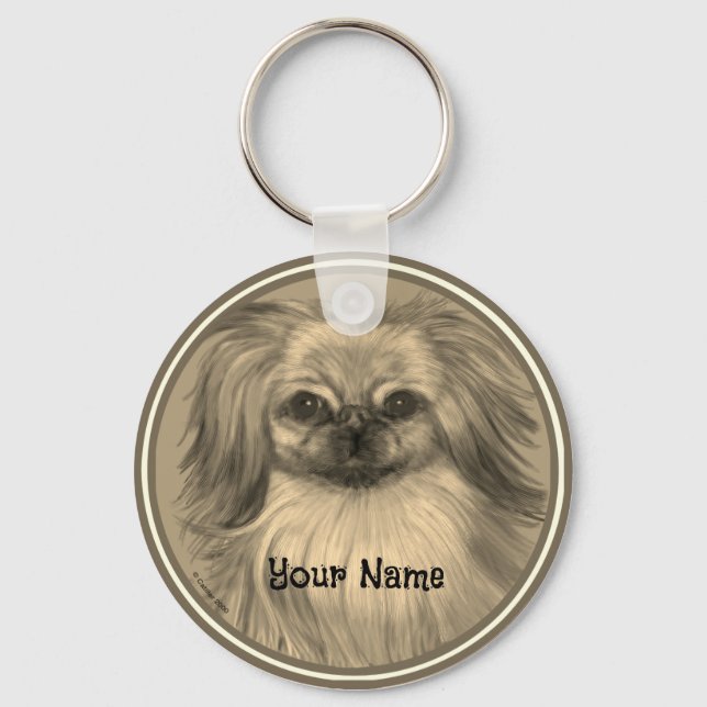 Porte-clés chien Rondo Pekingese (Recto)