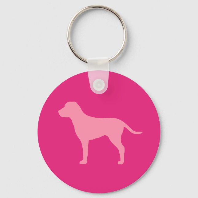 Porte-clés Chien Rose (Recto)