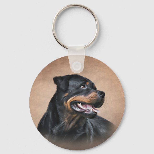 Porte-clés Chien Rottweiler (Recto)