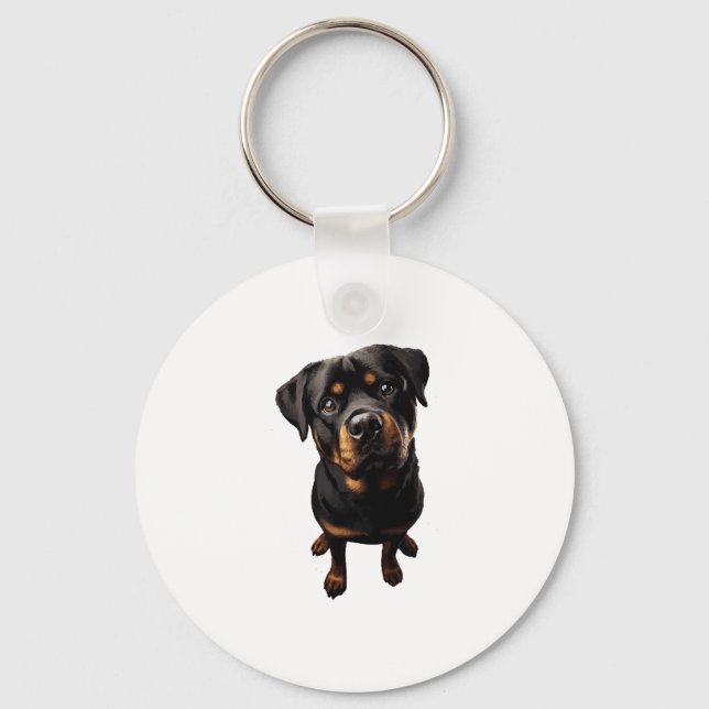 Porte-clés chien rottweiler (Recto)