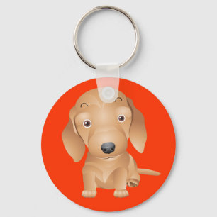 Porte-clés Chien Rouge Puppy Teckel