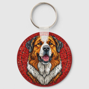 Porte-clés chien Saint-Bernard