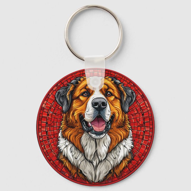 Porte-clés chien Saint-Bernard (Recto)