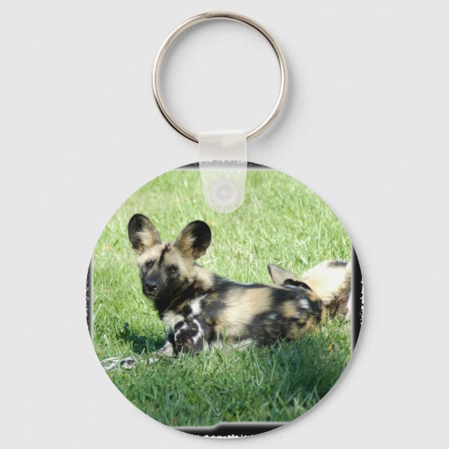 Porte-clés Chien sauvage africain (Recto)