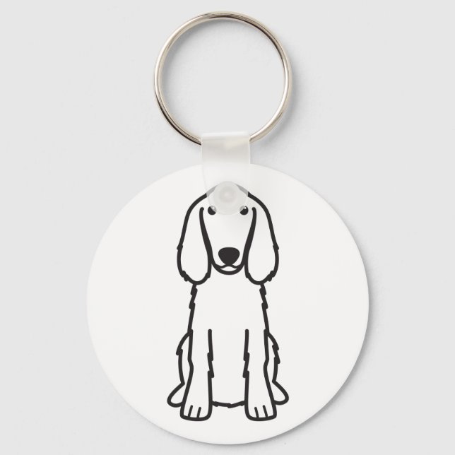 Porte-clés Chien Setter Irlandais Dessin Animé (Recto)