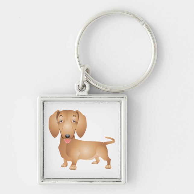 Porte-clés Chien Teckel Mignon (Devant)