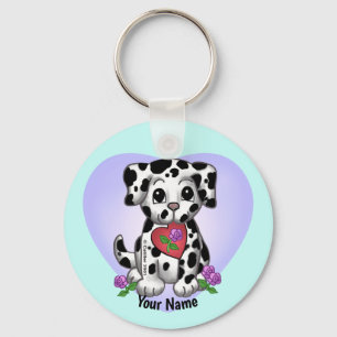 Porte-clés Chien toutou coeur