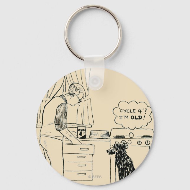 Porte-clés Chien vieillissant (Recto)