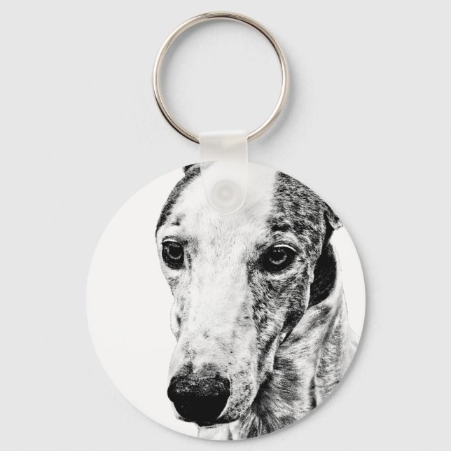 Porte-clés Chien Whippet (Recto)