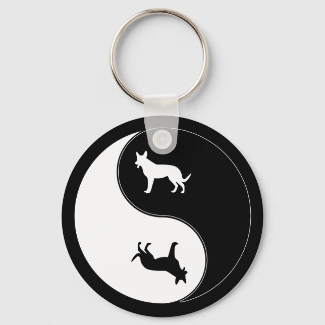 Porte-clés Chien Yin Yang (Recto)
