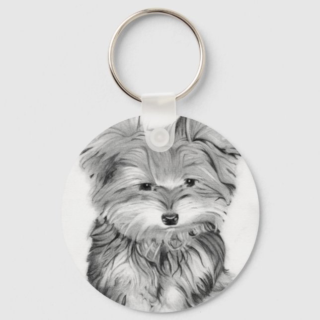 Porte-clés Chien Yorkie mignon (Recto)