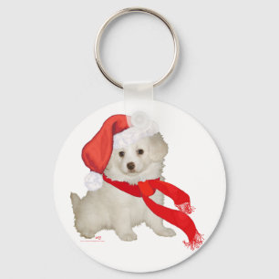 Porte-clés Chiens d'assistance du Père Noël Puppy Caniche / B