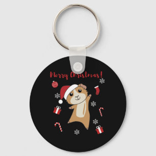 Porte-clés Chiens de Guinée Animaux d'hiver de Noël