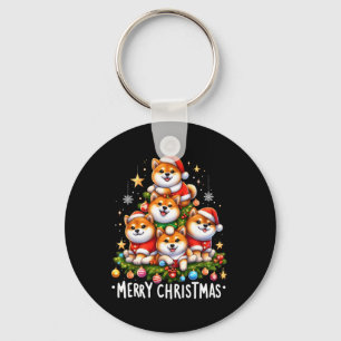 Porte-clés Chiens de Shiba Inu Joyeux Noël Noël Joyeux Noël
