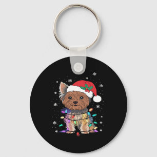 Porte-clés Chiens de Yorkie Arbre Chandail de Noël Xmas Anima