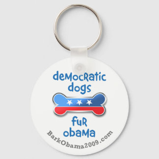 Porte-clés Chiens démocratiques pour Obama 2009