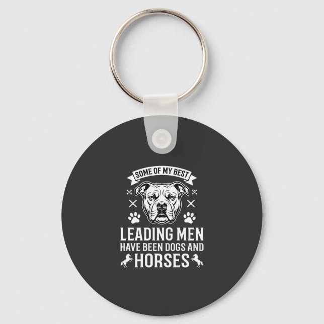 Porte-clés Chiens Et Chevaux Menaçant Les Hommes (Recto)
