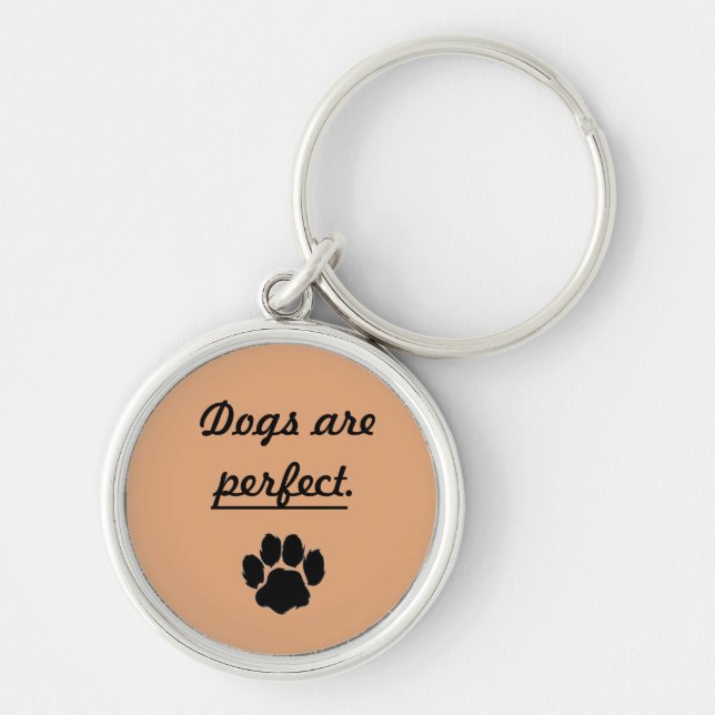 Porte-clés Chiens Mignons Sont Parfait Empreinte de Patte (Devant)