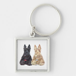 Porte-clés Chiens Scottie Wheatens et Noirs