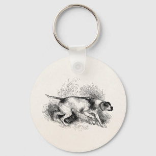 Porte-clés Chiens vintages d'indicateurs de 1800s de chien de