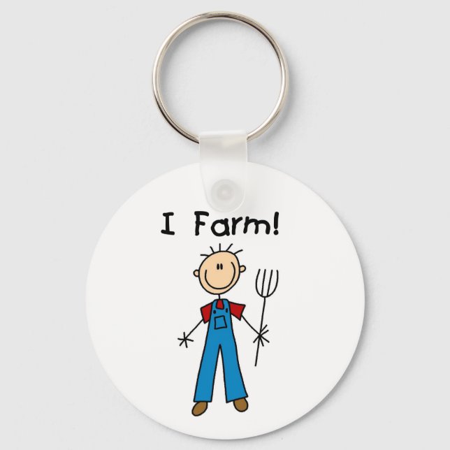 Porte-clés Chiffre T-shirts et cadeaux de bâton d'agriculteur (Recto)