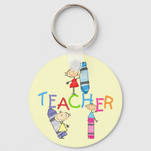 Porte-clés Chiffres Crayons Teacher Tshirts and Cadeaux